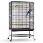 כלוב 2 קומות לתוכים דגם A33 וולייר כפול עם ציפורים